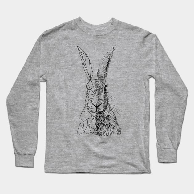 Rabbit and Polygon Long Sleeve T-Shirt by affan2fly